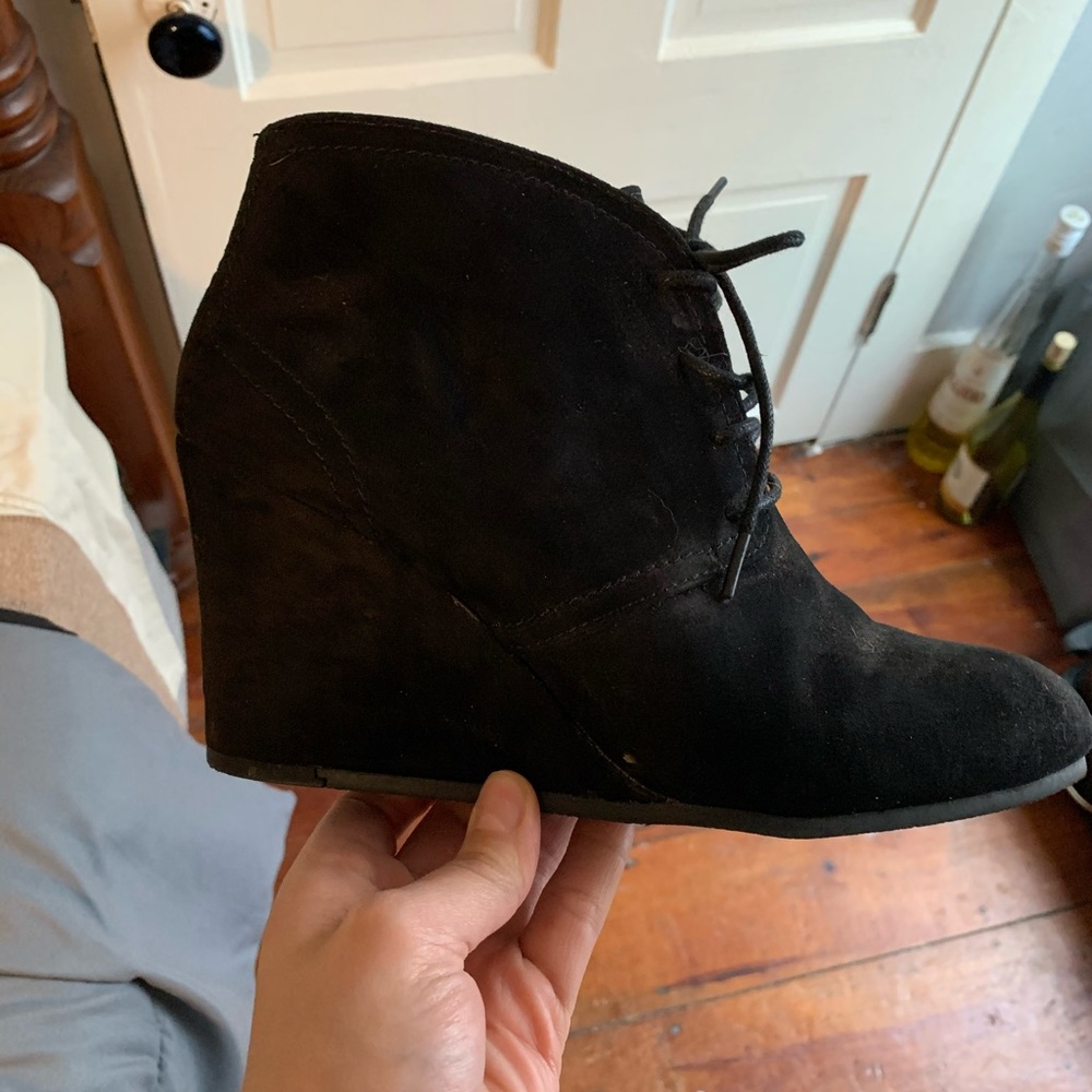 Black Arizona Oxford Wedges